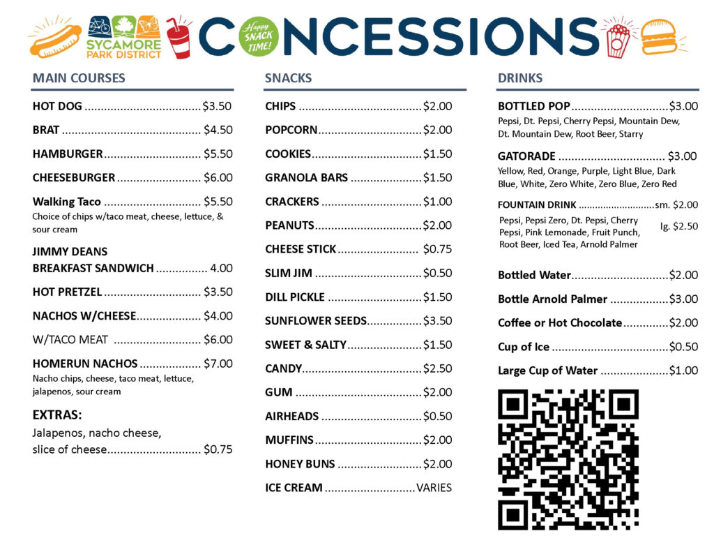 Baseball Concessions Menu. Click for PDF version.