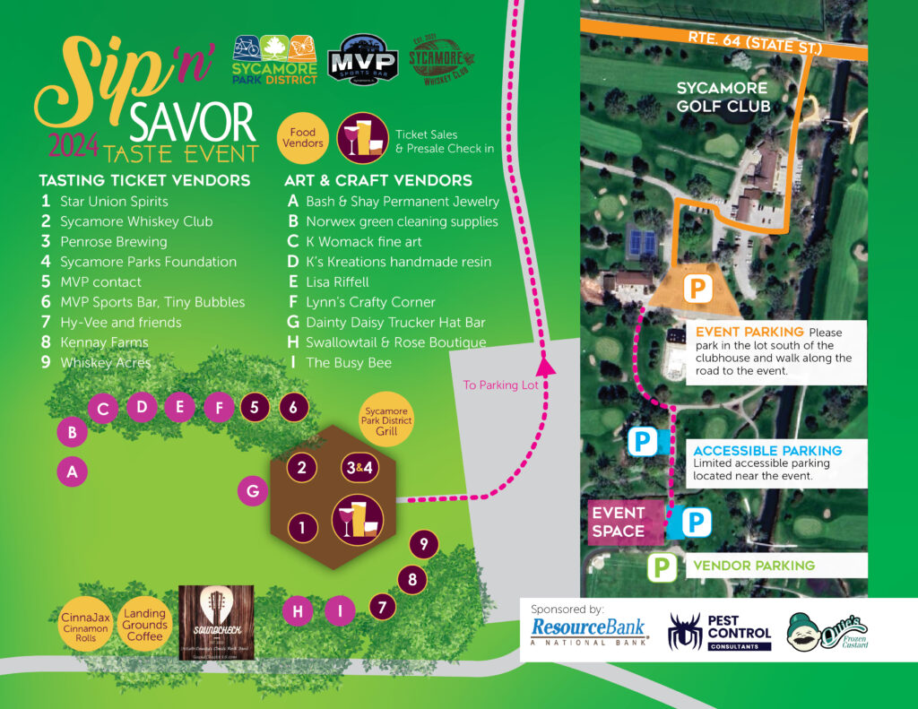 Sip n Savor Taste Event 2024 Map